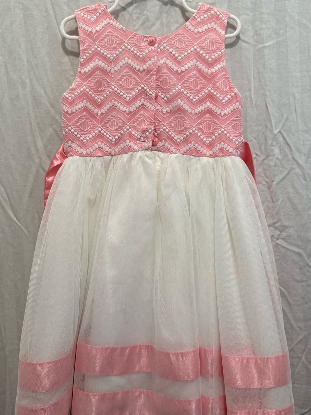 Jona Michelle Pink and White Girls' Formal Dress